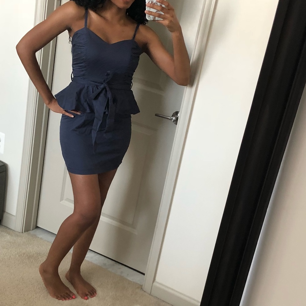 Blue mini dress
